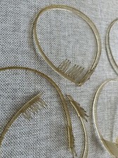 5 Vintage/Antique Plastic Headband with combs at the ends  1 w No comb