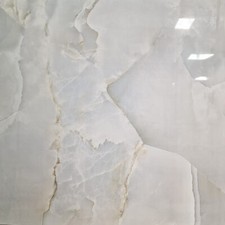 White Onyx Marble Effect Rectified Porcelain 60x60cm Wall & Floor Tiles