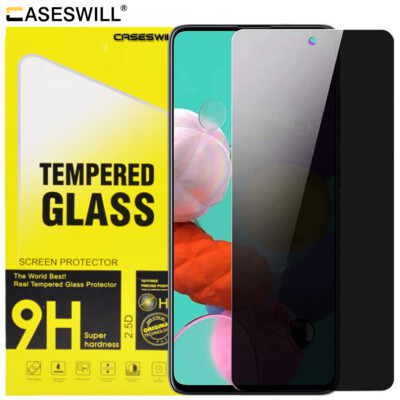 For-Samsung Galaxy A02S A12 A32 A42 A52 Tempered Glass Privacy Screen  Protector