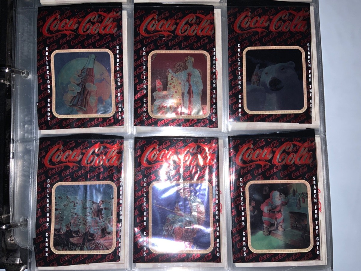 1993 Coca Cola Series 1 Collection 100 Base Cards + 8 Coke Caps +