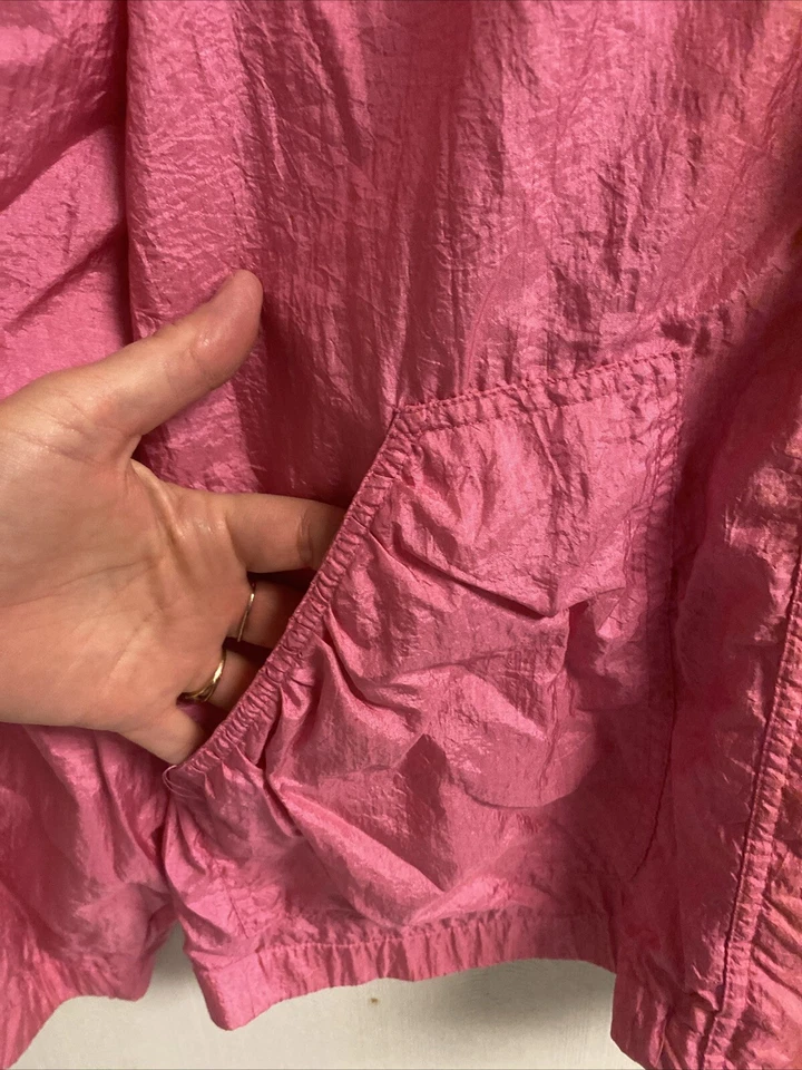 Chaqueta cortavientos Totes vintage años 80 90 para mujer grande nailon rosa exterior Foto 2 de 4