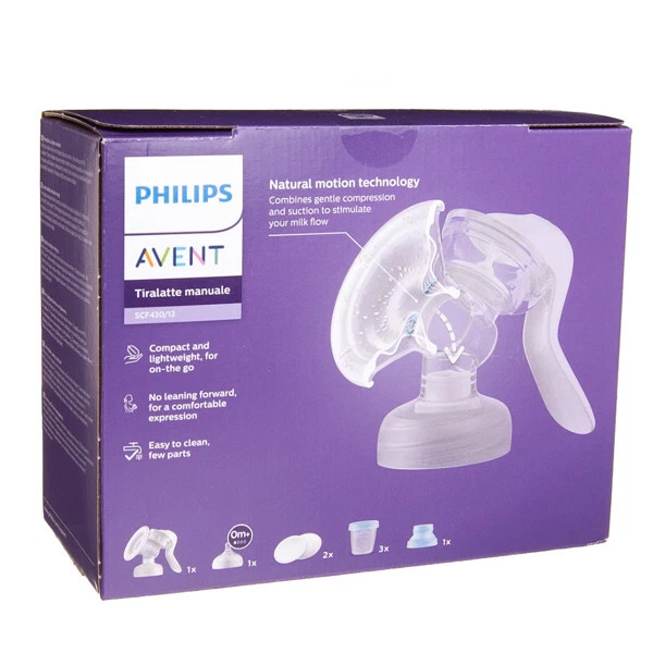 PHILIPS AVENT Manual Brest Pump With VIA Containers Cups Compact Easy To Clean - Image 2 of 4