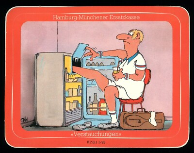 Advertising Sticker Uli Stein Sprains Hamburg Munich Replacement Cash Register - 12x9cm
