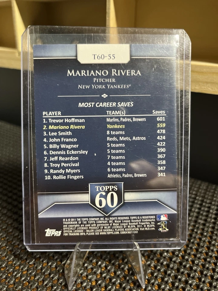 2011 Topps "Topps 60" #T60-55 Mariano Rivera  Yankees - Image 2 of 2