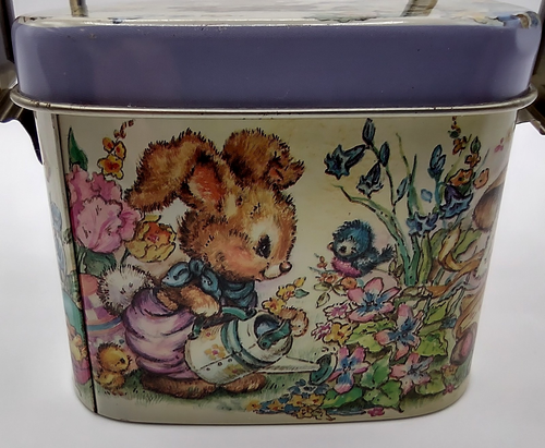 Easter Bunny Tin Container Basket With Handles Wohlrab Art - Picture 4 of 9