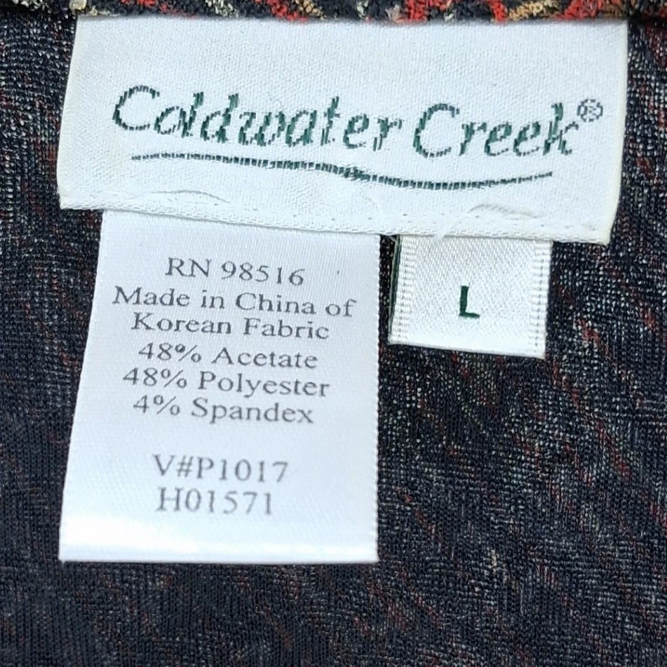 Coldwater Creek Mujer Tejido Metálico Doble Conjunto Chaqueta L y Camiseta sin Mangas M Otoño Óxido Foto 4 de 4