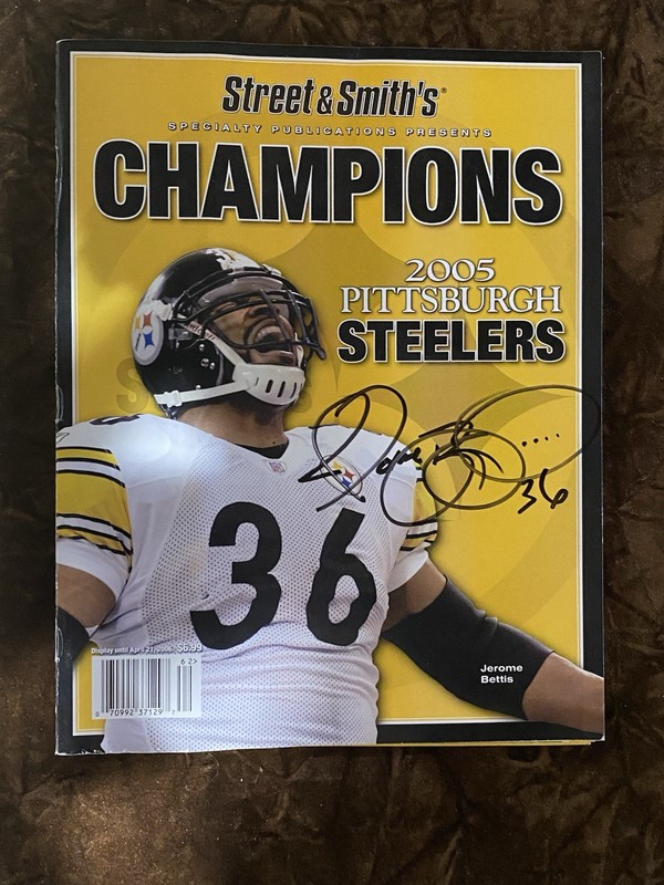 Jerome Bettis Signed Street & Smiths Super Bowl CHAMPIONS Pitts Steelers