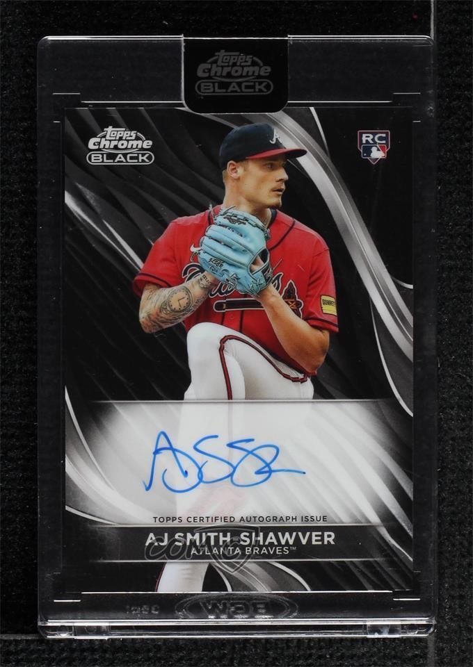 2024 Topps Chrome Black Auto AJ Smith-Shawver #CBA-AS Rookie Auto RC 4f5