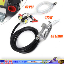 Auto Electric Fuel Transfer Pump Commercial Diesel Kerosene Oil Portable 12V DC