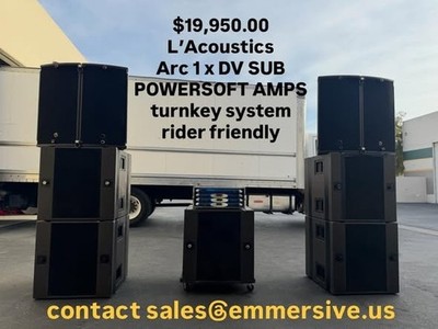 L'acoustics Arcs and DV SUBS with Powersoft amp rack
