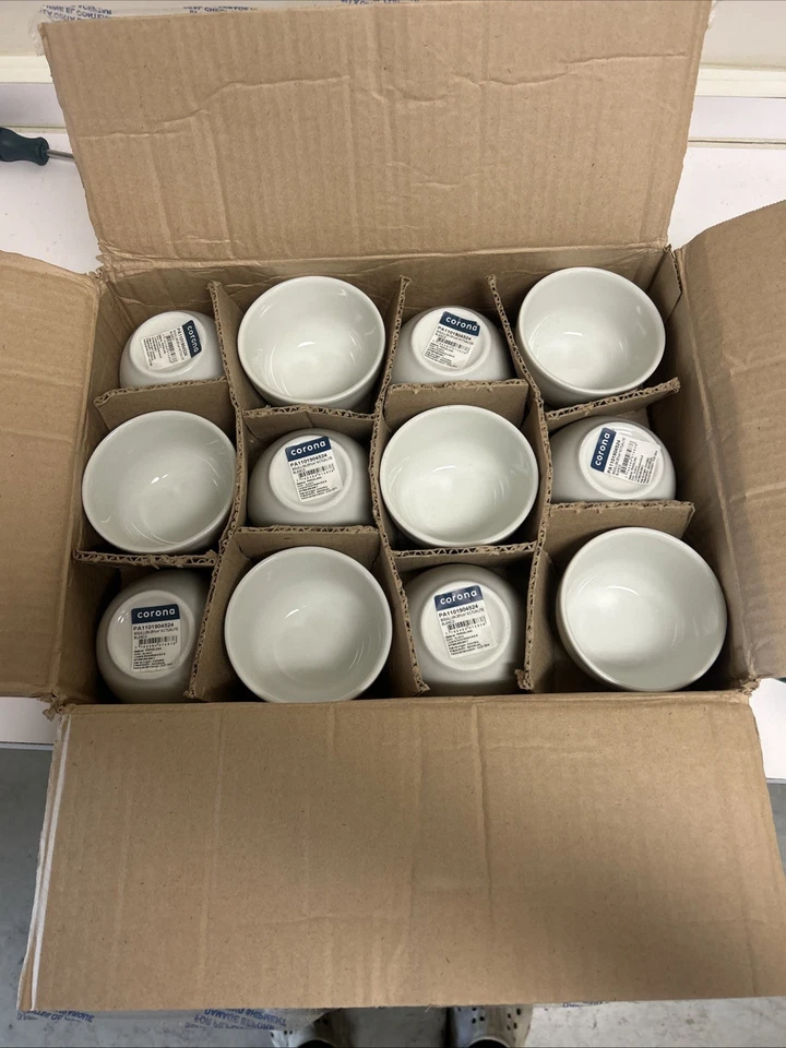 Taza caldo Corona Actualite 8 4/5 oz blanco brillante juego de 24 nuevas en caja Foto 2 de 2