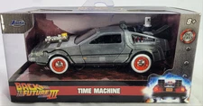 Jada Back To The Future Time Machine Hollywood Rides Die Cast  Model Car 1:32