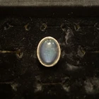 VTG Silver Plated 70s Mood Ring Sz 5