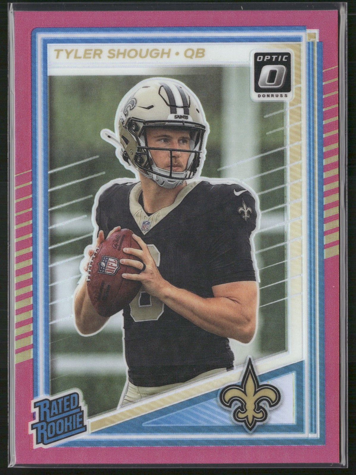 2025 Donruss Optic #223 Tyler Shough Pink