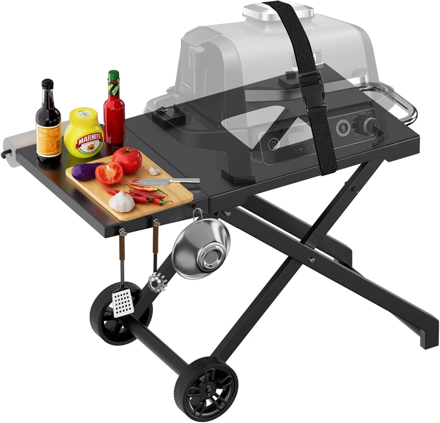 Collapsible Grill Stand for Ninja Woodfire Outdoor Grill OG700/800/900 Series...