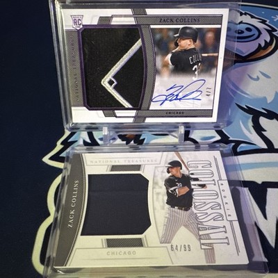 2020 National Treasures ZACK COLLINS Rookie Patch Autograph Purple FOTL 4/7 PLUS