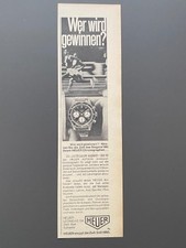 Cronografo Heuer Autavia Chi vincerà? Pubblicità pubblicitaria vintage 1966