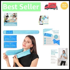 Cooling Towel with 2 Reusable Gel Ice Packs - Multi-Purpose Pain Relief Wrap