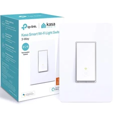 Kasa Smart 3-Way Switch HS210 Wi-Fi 2.4GHz Works w/ Alexa Google Home White