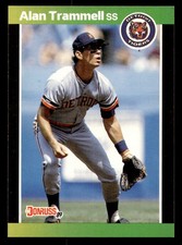 1989 Donruss - Alan Trammell Baseball card #180 Detroit Tigers Raw Trading Card