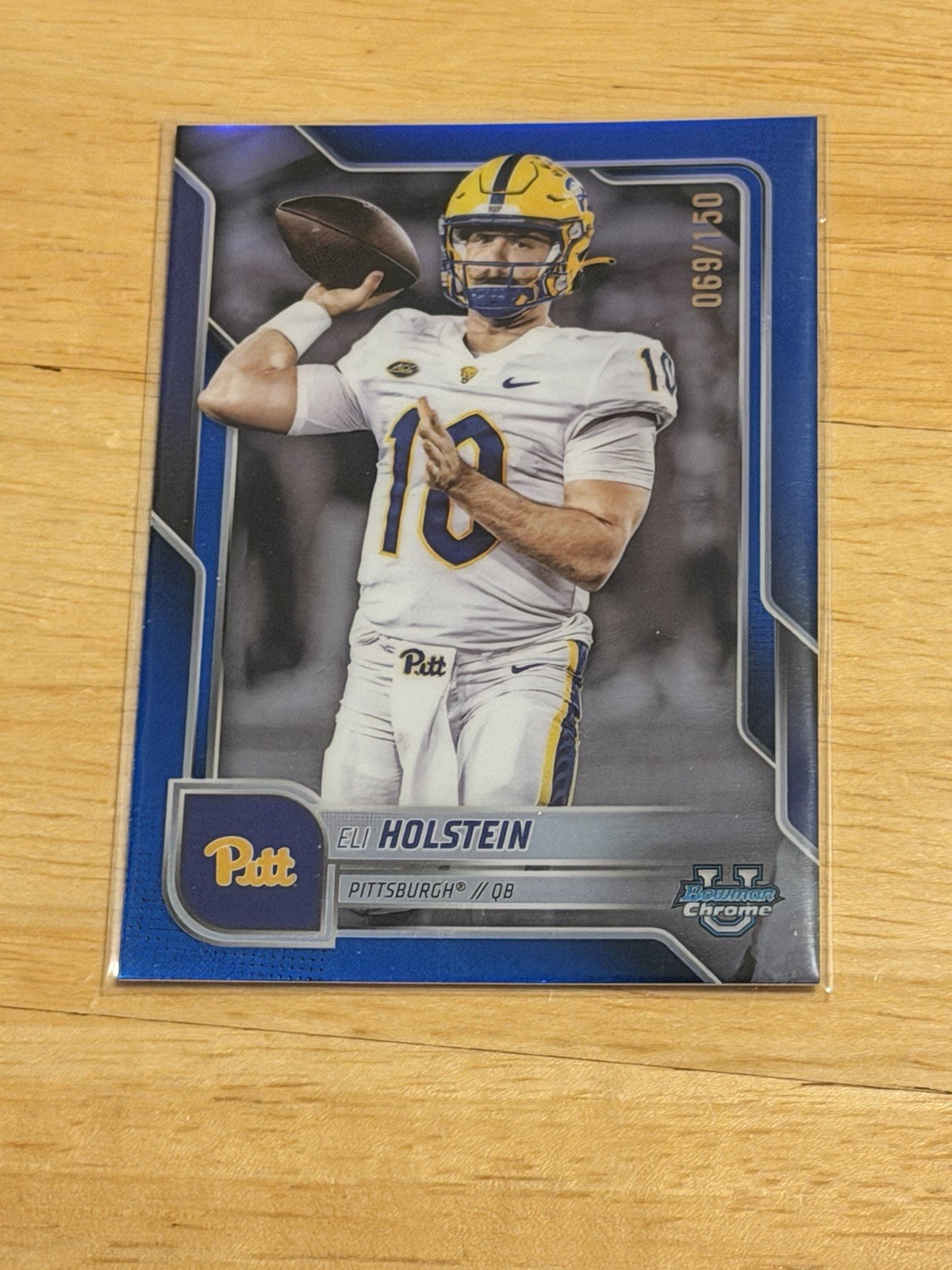 2025 Bowman Chrome University Eli Holstein Blue Refractor 69/150 #194
