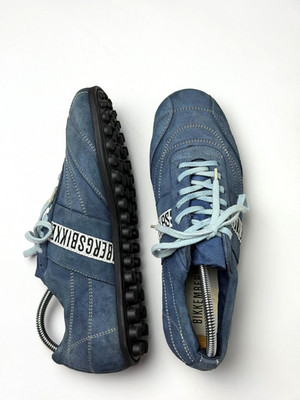 Dirk Bikkembergs Vintage Blue Suede Sneakers Trainers Size 41
