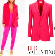 RED Valentino Tailored Single-Breasted Long Blazer IT 38 NWT MSRP: $1070 Fuchsia