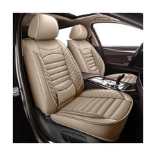 JIAMAOXIN 2 Front Seat Covers for Nissan Titan 2009-2026 Faux Leather Soft Co...