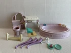 Vintage Barbie Dream Furniture Collection Luxury Bathtub Accessories Toilet 1996