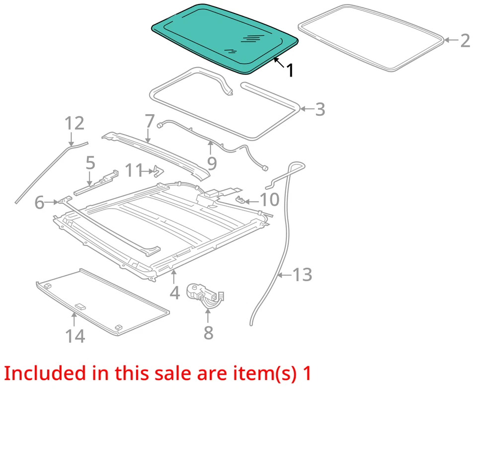 Lincoln Navigator 1998-2017 fabricante de equipos originales techo corredizo techo corredizo vidrio superior tintado Foto 3 de 4
