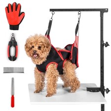 Dog Grooming Arm with Clamp  Pet Grooming Hammock  4 Extra Bundles  Dog Gr...