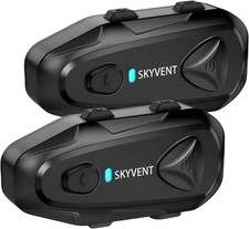 Q4 Motorcycle Bluetooth Communication System Headset Intercom, 4 Riders 1500M Mu
