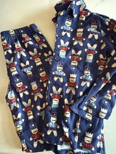 Gymboree Boys Pajama Sets Multicolor Plaid Long Sleeve Collared S 5-6 Used