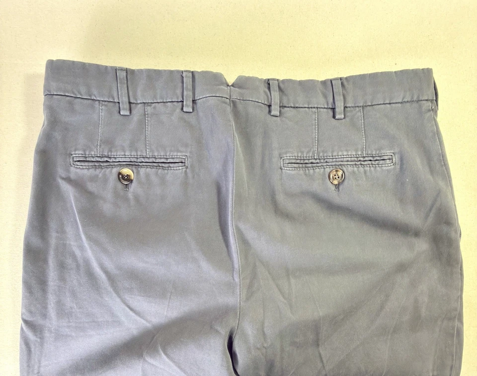 Brunello Cucinelli Chino 长裤灰色 100% 棉 52IT 36 二手状况完好 — 第 3/4 张图片