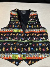 Nicole Miller Women's Medium Silk Vest Limited Edition 1992 Football Season