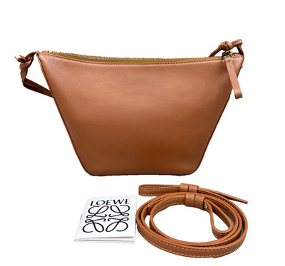 Authentic Loewe Hammock Hobo Small Bag in Tan Calfskin Leather AG Certified