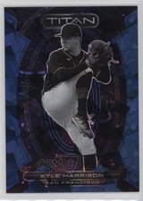 2023 Panini Chronicles Titan Navy Blue Ice Prizm 5/25 Kyle Harrison #11 1b3