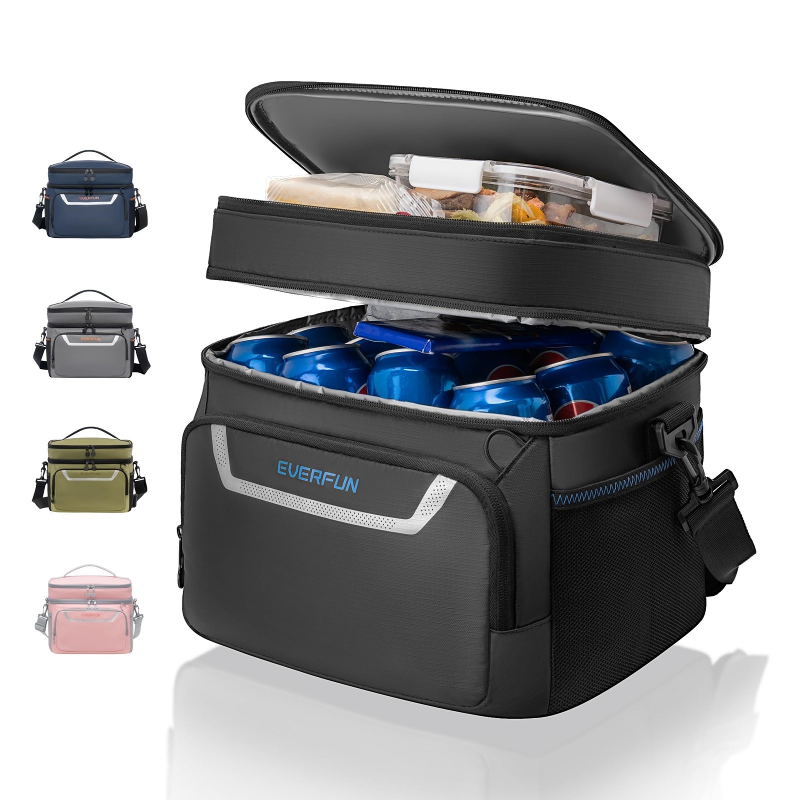 Lunch Box Mini Leak-proof Soft Double Deck 24 Can Personal I