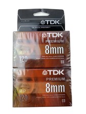 New Factory-Sealed 2-Pack TDK 8MM Cassette For All Camcorders  120 Minutes Each