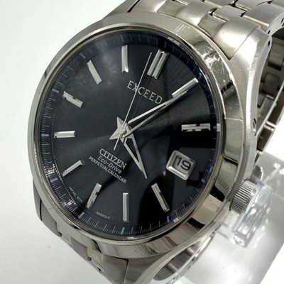 Citizen Exceed Quartz Watch Men Black Dial E710-H25888 wrist 16.5cm/6.5in