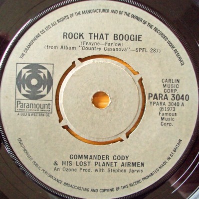 Commander Cody And His Lost Planet Airmen - Rock That Boogie (7'')