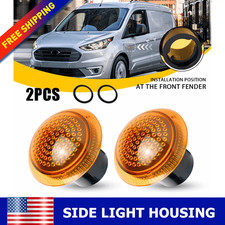2x Amber Side Fender Marker Lights Housing for Ford Transit 2.0L 2.5L 2010-2021