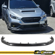 Fits 22-25 Subaru WRX Sedan CS Style Front Bumper Lip Spoiler Unpainted Black PU