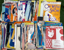 1910s-50s SHEET MUSIC COVERS vintage loose covers 40 POUNDS! scrapbooking ideas!
