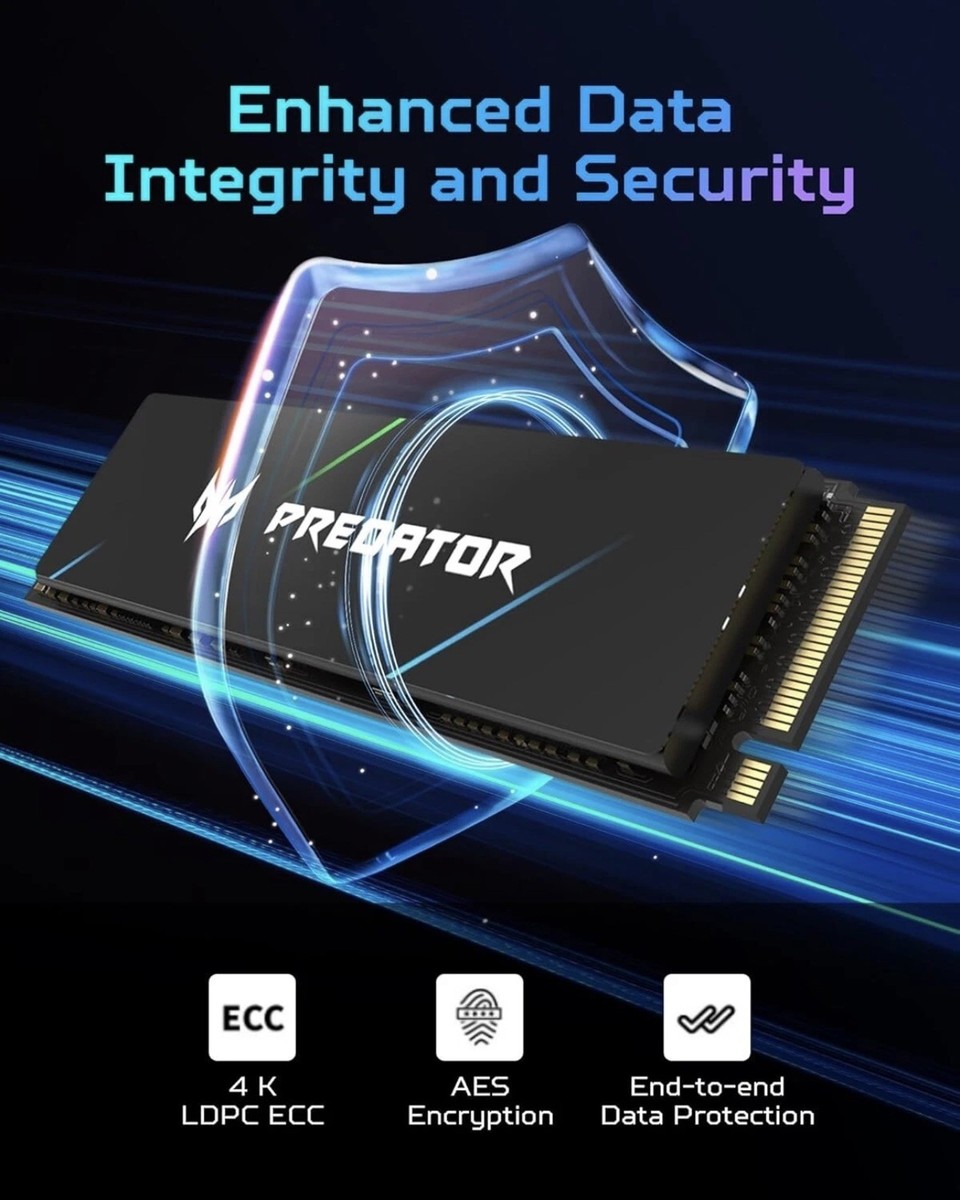 Predator GM7000 2TB NVMe Gen4 SSD - 7400MB/s - PS5 Compatible