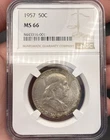 1957 FRANKLIN HALF DOLLAR 50C NGC MS 66 Certified Coin! From Original Mint Set!!