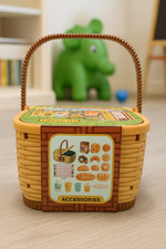 Picnic bread set Basket toy for kids , 19Pcs, Great holiday gift