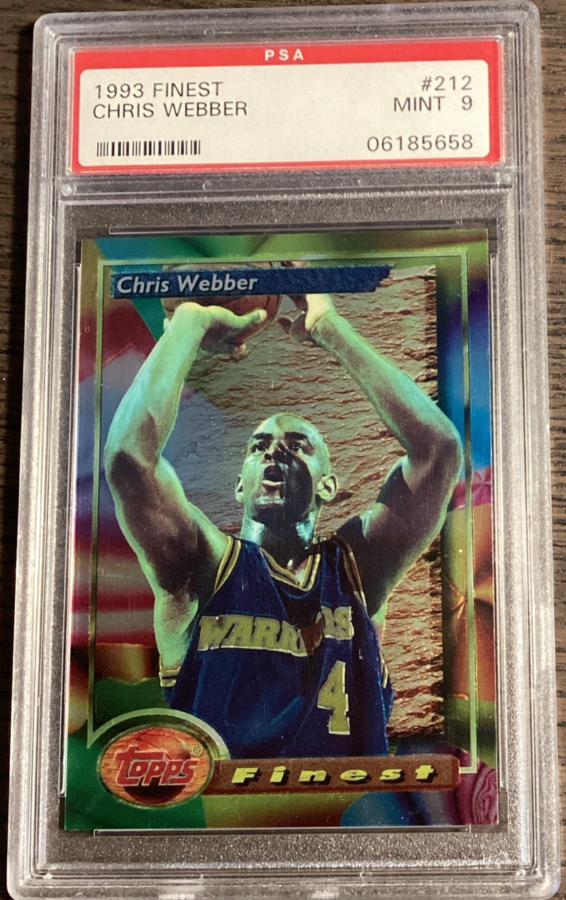 1993-94 Topps Finest #212 Chris Webber Rookie Card RC PSA 9
