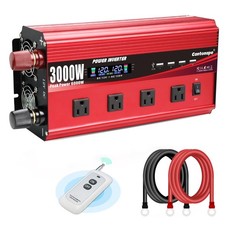 3000W Power Inverter 12V to 110V/120V DC to AC with LCD Display, Remote Contr...