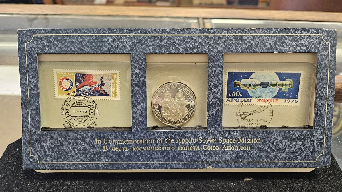 1975 Apollo-Soyuz Space Mission Commemorative Sterling Silver Coin
